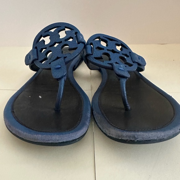 Tory Burch Turquoise Miller Sandals Size 8 , pre owned - Picture 2 of 4